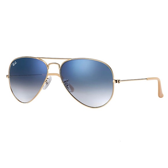 Ray Ban Aviator Blue Gradient Sunglasses - Picture 7 of 9